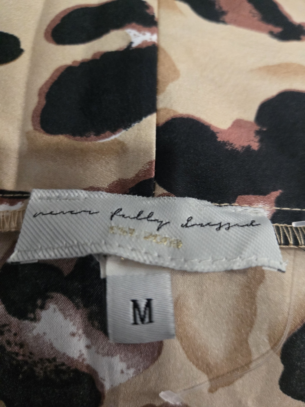 Never Fully Dressed Leopard-Print Midi Wrap Skirt in Beige, Black & Pink - Picture 10 of 11